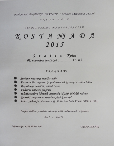 KOSTANJADA Stoliv pozivnica